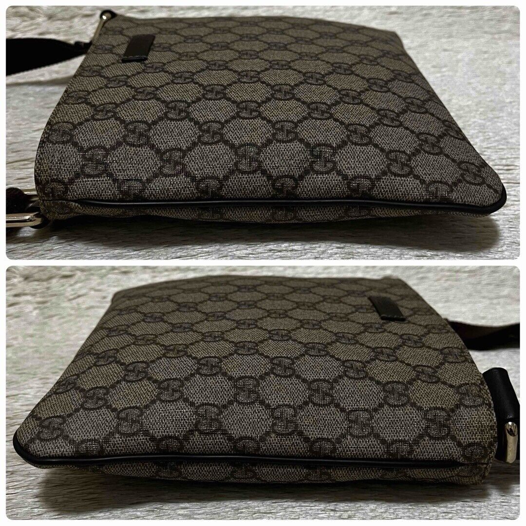 GUCCI GG Supreme 201538 204046 Shoulder Bag PVC Beige GUCCI GG Supreme 201538 204046 Shoulder Bag PVC Beige