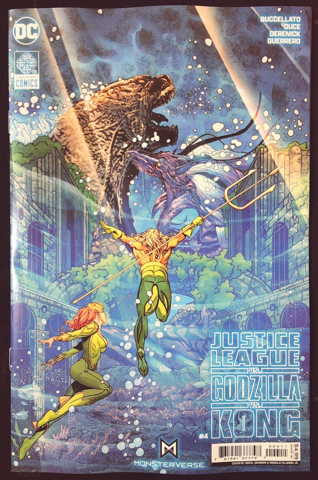 JUSTICE LEAGUE VS. GODZILLA VS. KONG (2023) #4 - Johnson Variant - New Bagged