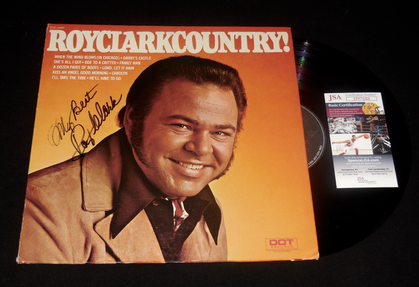 ROY CLARK AUTOGRAPHED RECORD ALBUM (ROY CLARK COUNTRY) - JSA COA! 
