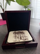 J.P Morgan Set Of 4 Laminated Coasters Of Chase Historical Collection