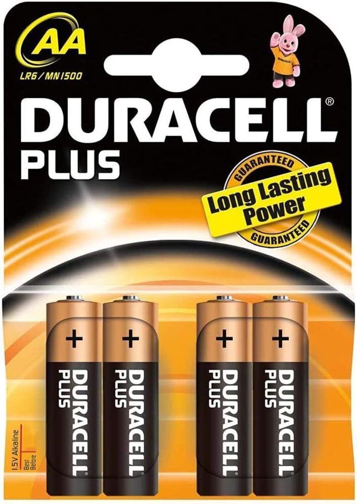DURACELL PLUS POWER AA B4 STILO MN1500 LR6 R6 HR06 ALKALINA