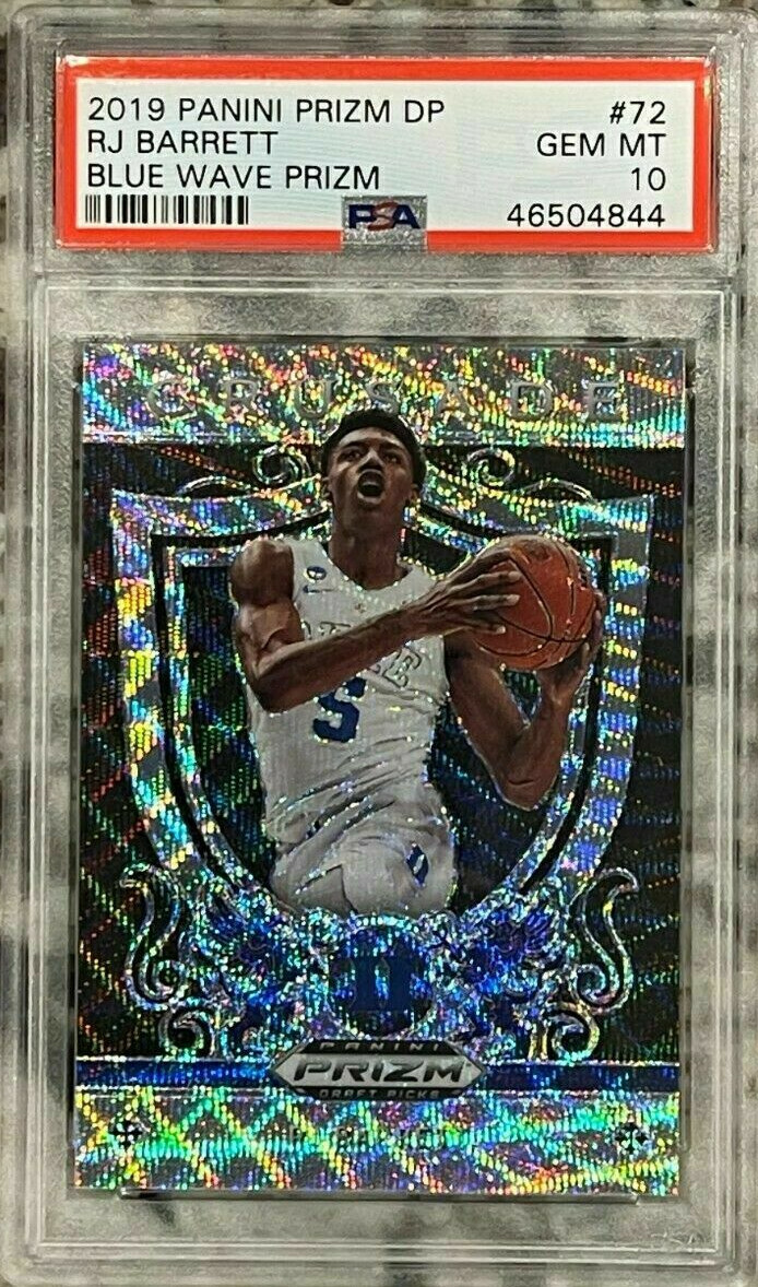 2019-20 Panini Prizm RJ Barrett Rookie Crusade Blue Wave Prizm #'d /299 PSA 10