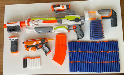 NERF Gun Blaster N-Strike Elite Modulus ECS-10 geprüft, komplett + Firestrike