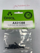Axial SCX10 II 2 Jeep Cherokee AX31398 M2.6x12mm Cap Head Screw Black (10)