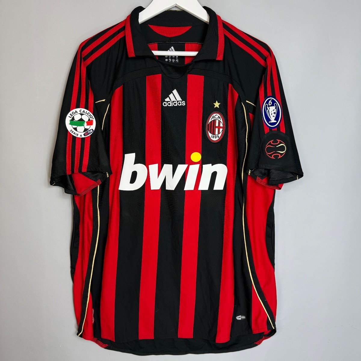 ウェア 06-07 AC Milan Game Shirt Jersey 2006-07 AC Milan Home Shirt Inzaghi #9 - 6/10 - (XL)