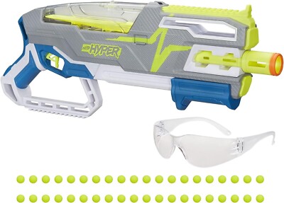 Nerf Hyper Siege-50 Pump-Action Blaster, 40 Nerf Hyper Rounds Included *NEW