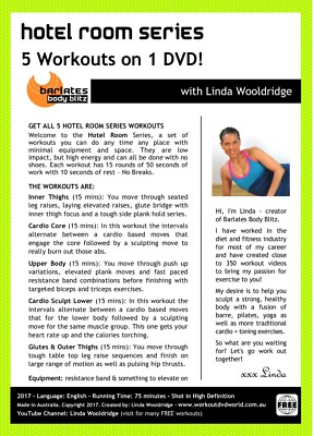 PILATES Fusion WORKOUT DVD Barlates Body Blitz HOTEL ROOM SERIES