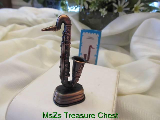 Miniature Saxophone Pencil Sharpener - Die Cast Bronze Music Collectible For Musicians