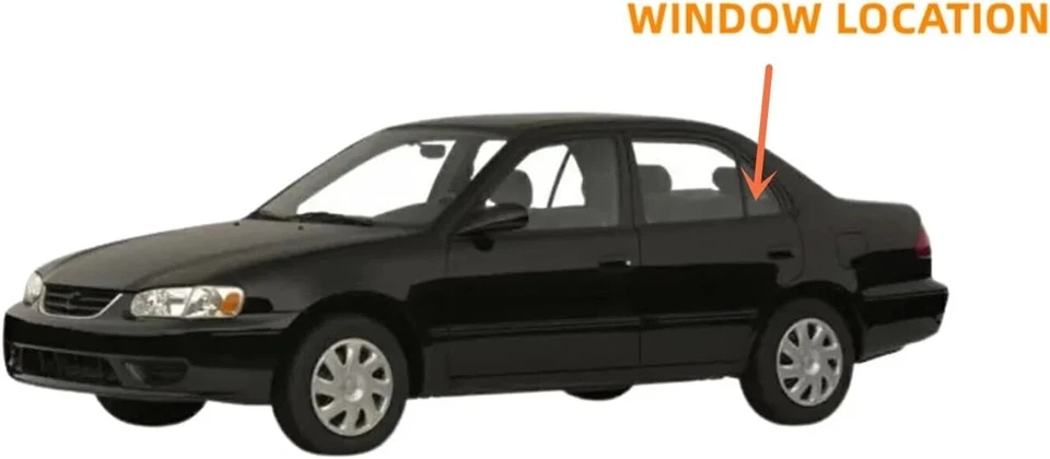 Se adapta a Toyota Corolla Chevrolet Prizm 1998-2002 conductor ventilación trasera izquierda ventana vidrio Foto 2 de 2
