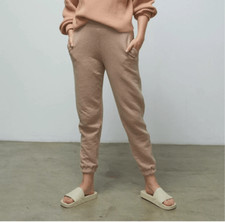 Lunya Restore Double Faced Pants Size S Otium Tan Heather Brand New