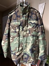 US Army M-65 Coat Cold Weather Field Woodland Camo Men’s Size Small-Reg USA Made
