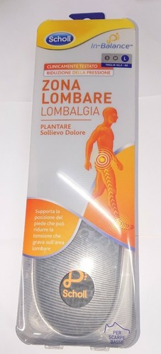 PLANTARE SCHOLL IN-BALANCE ZONA LOMBARE LOMBALGIA SOLLIEVO DOLORE MIS. L  42,5-45 | eBay