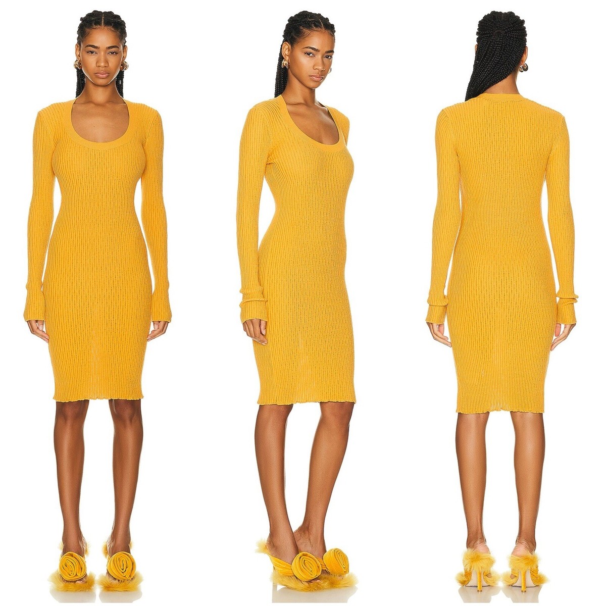 ワンピース Burberry Mustard stretch wool blend dress (8077050 B7307) Burberry Mustard Stretch Wool Blend Dress – LOZURI®
