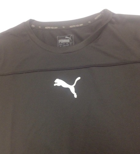Mens Puma Active Tec Tee Tshirt Slim Fit Black Keeps Dry Size S M L £24 Tags - Picture 3 of 10