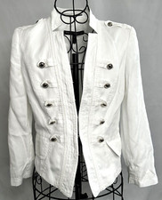 White House Black Market Women's White Blazer, open, size 00,