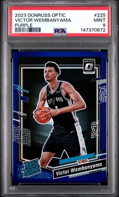 PSA 2023 Donruss Optic Rated Rookie Victor Wembanyama Purple Holo 