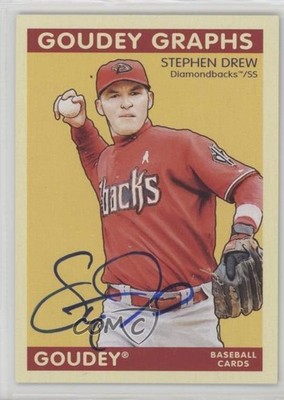 2009 Upper Deck Goudey Goudey Graphs Stephen Drew #GG-SD Auto 0b2
