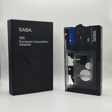 SABA VHS-C Adapter Cassette for VHS Recorder CCA1 S-VHS with Flip Case?