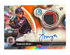 2018 Bowman Chrome Francisco Mejia AUTO RC #'d /25 Orange REF 3-Color Relic SSP