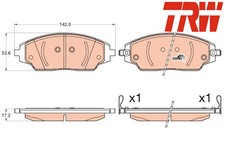 SET PASTIGLIE FRENO ANTERIORI LATO SINISTRO E DESTRO GDB3579 TRW I