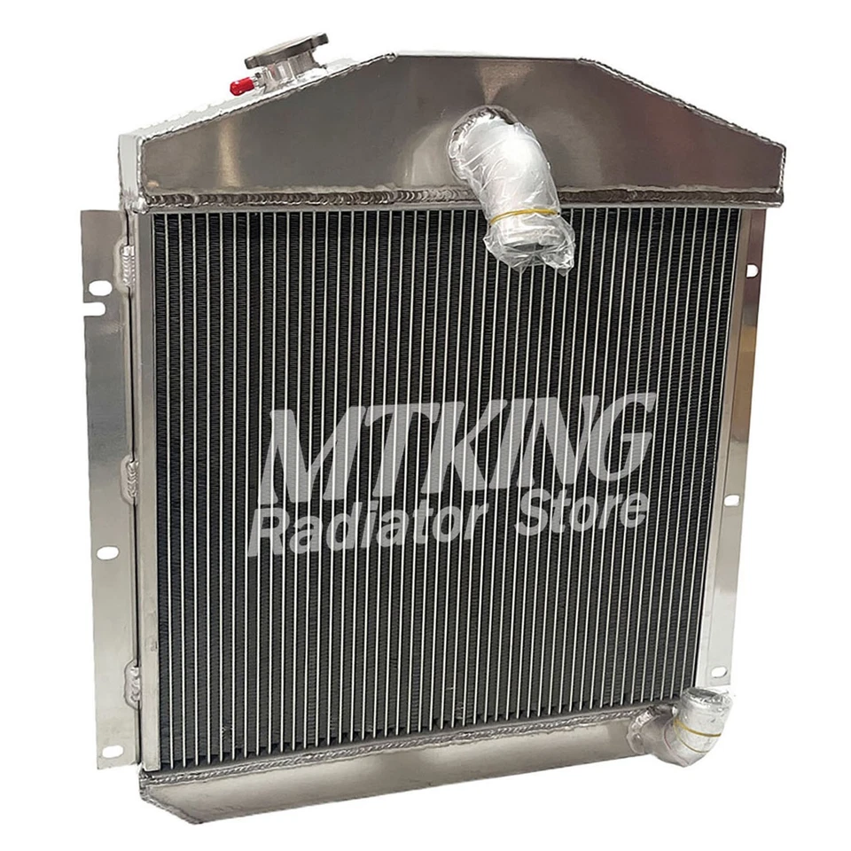 Radiador de aluminio para 1947-1949 Plymouth Chrysler P15 Deluxe 3.6 4.1L 5.3L L6 V8 Foto 4 de 4