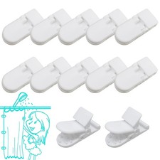 Kingwee Thumb Shower Curtain Clips, Shower Splash Guard Holders, Bathtub Curt...