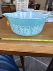 Vintage Pyrex Turquoise Amish Butterprint #475 2.5 Quarts Casserole No Lid