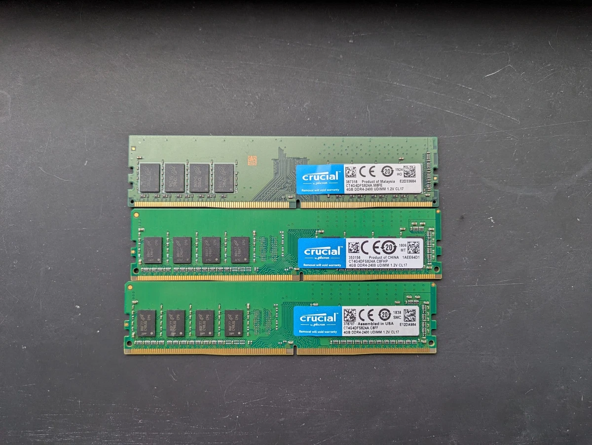 Crucial DDR4 SDRAM 4 GB Capacity per Module Memory (RAM) for sale