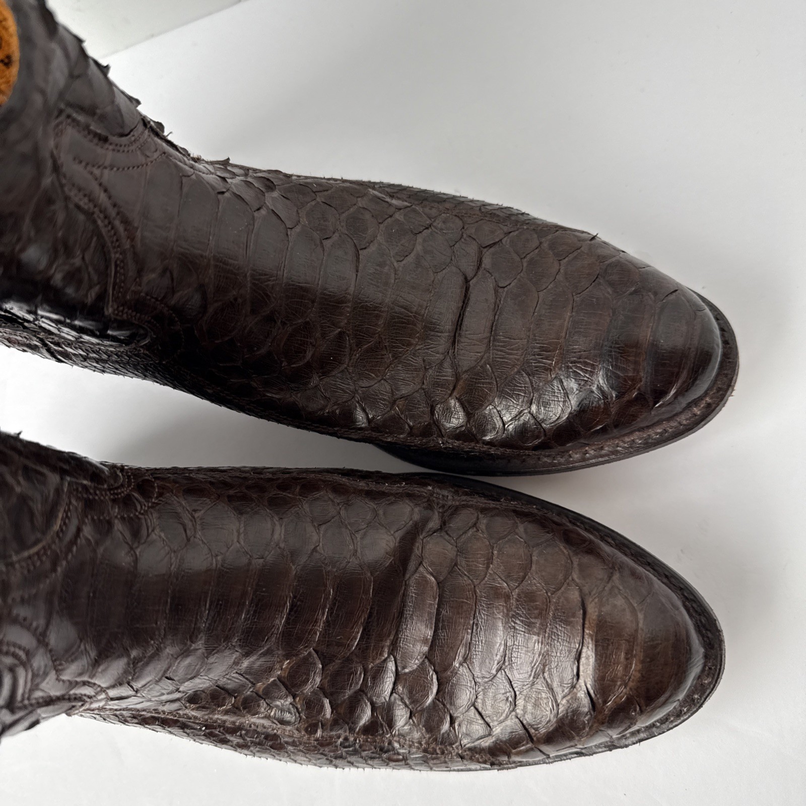 Frye Python Snakeskin Deborah Brown Short Boot Ma… - image 2