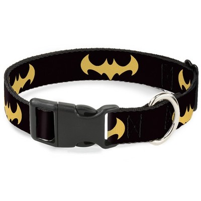 Plastic Clip Collar DC League of Super-Pets Batman Bat Logo Black/Ye (US IMPORT)