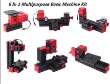 Mini máquina multiusos 6 en 1 kit madera metal blando carpintería hágalo usted mismo herramienta torno