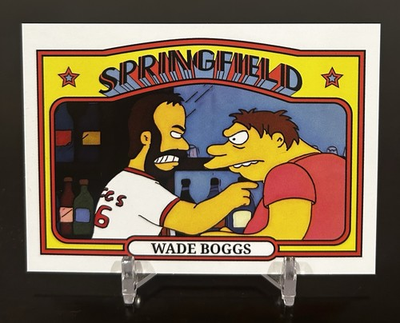 #ad Wade Boggs Simpsons Springfield Isotopes HD Quality Custom Baseball Card $3.99