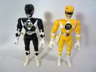 2 Vintage Mighty Morphin Power Rangers 8'' Action Figures 1993 Yellow & Black