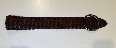 Banana Republic WIDE Braided Leather Belt Women\'s Brown Woven Small Banana Republic WIDE Braided Leather Belt | Mercari main image 3