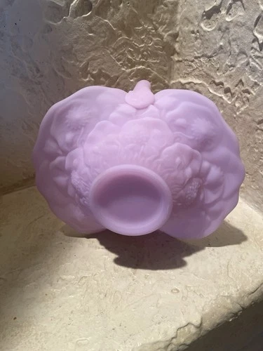 Vintage Fenton Matt Lavender Water Lily Basket Color Changing MINT CONDITION