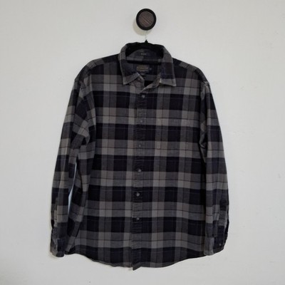 Pendleton Mason Flannel Shirt Men's XL Black Plaid Long Sleeve Button Outdoor