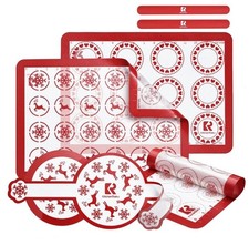 4/5 Silicone Baking Mat Macaron Cookie Sheets,Food Grade Reusable Silicone