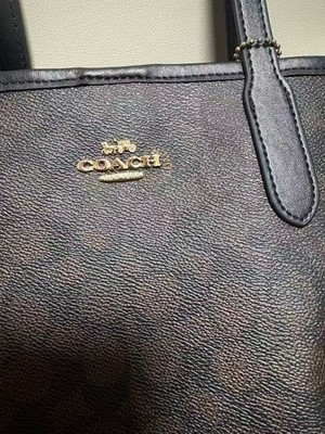 COACH Small City Tote Bag In Signature Canvas CU759 Outlet for