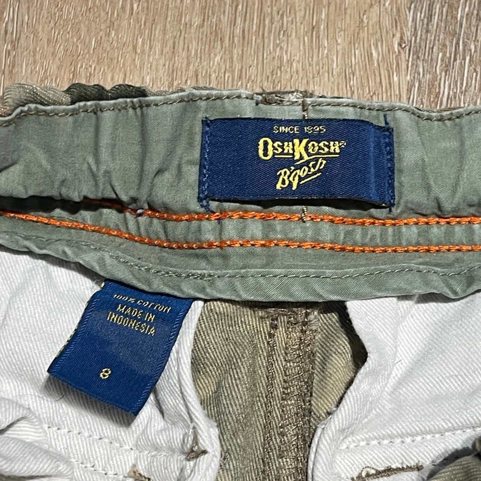 OshKosh Bgosh Kids Camo Cargo Pants Size 8 Adjustable Waist Camouflage EUC - Image 3 of 4