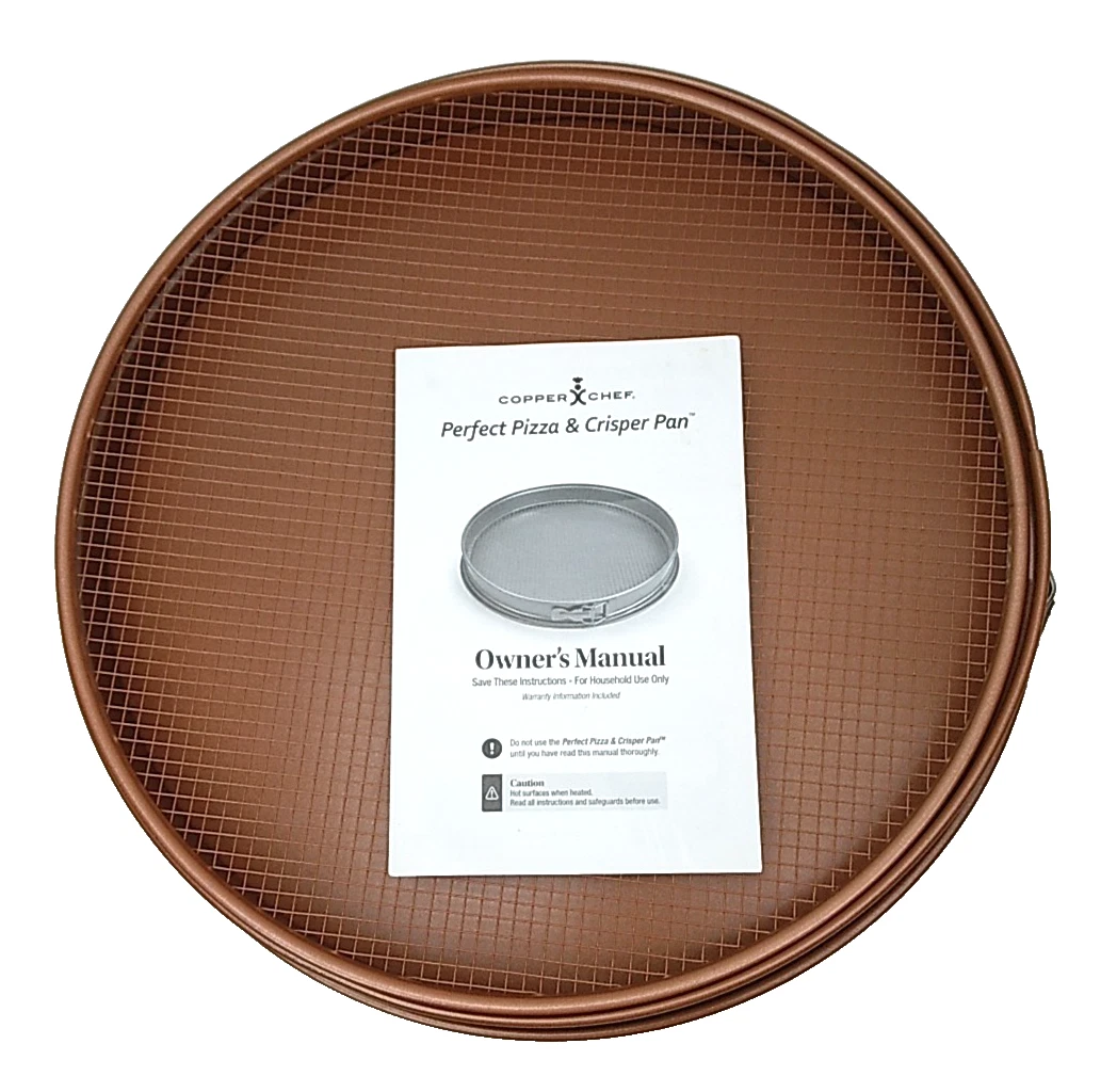 Copper Chef 15" Round Perfect Pizza & Crisper Pan With Owners Manual
