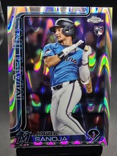 2025 Topps Chrome #76 Javier Sanoja RayWave Refractors Rookie RC