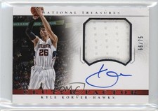 2014-15 Panini National Treasures Clutch Factor /75 Kyle Korver #CF-KK Auto 2t7