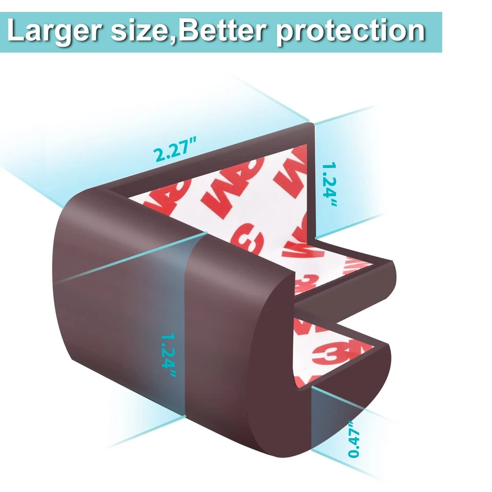 Paquete de 12 protectores de esquina suaves a prueba de bebés protectores de bordes y esquinas, cor... Foto 2 de 4