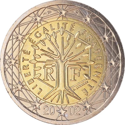 France, 2 Euro, 2002, Paris, BU, FDC, Bimétallique, Gadoury:8., KM:1289 - Photo 1/2