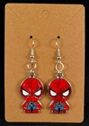 Marvel Superhero Inspired - Spider-Man - Earrings - Silver Hooks - Handmade