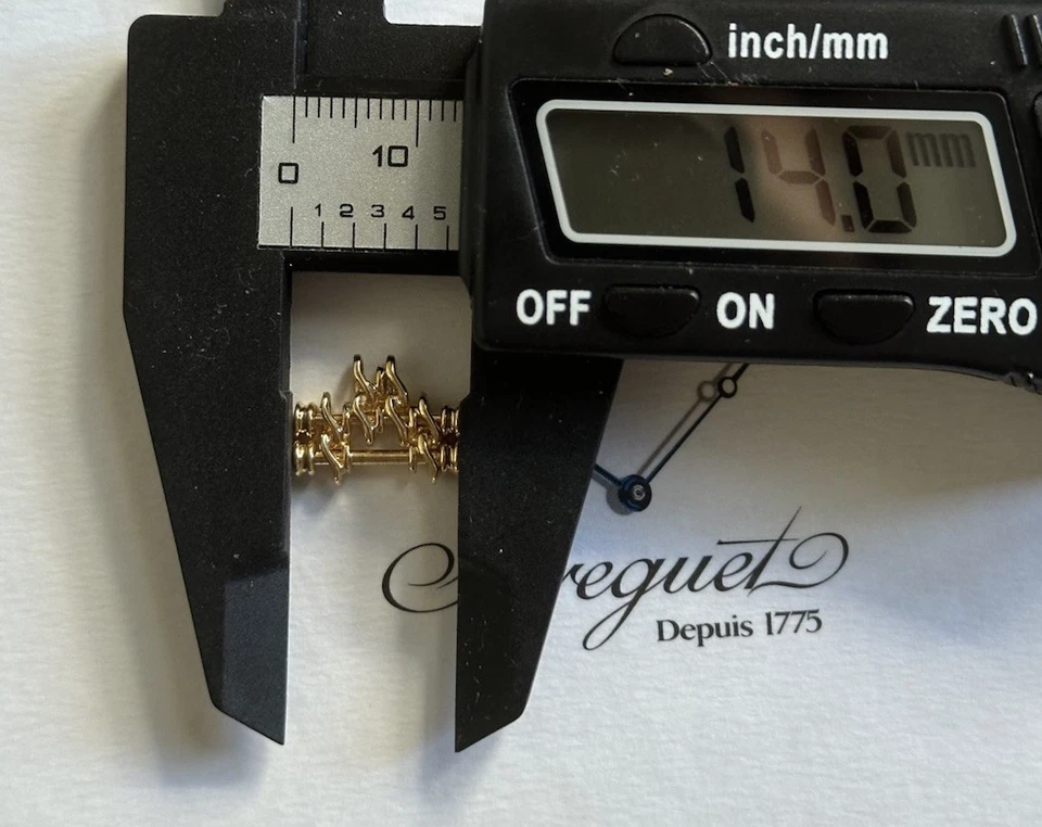 Link raro de ouro amarelo 18K 14 mm para Breguet Reine de Naples 8928BA - Imagem 2 de 3