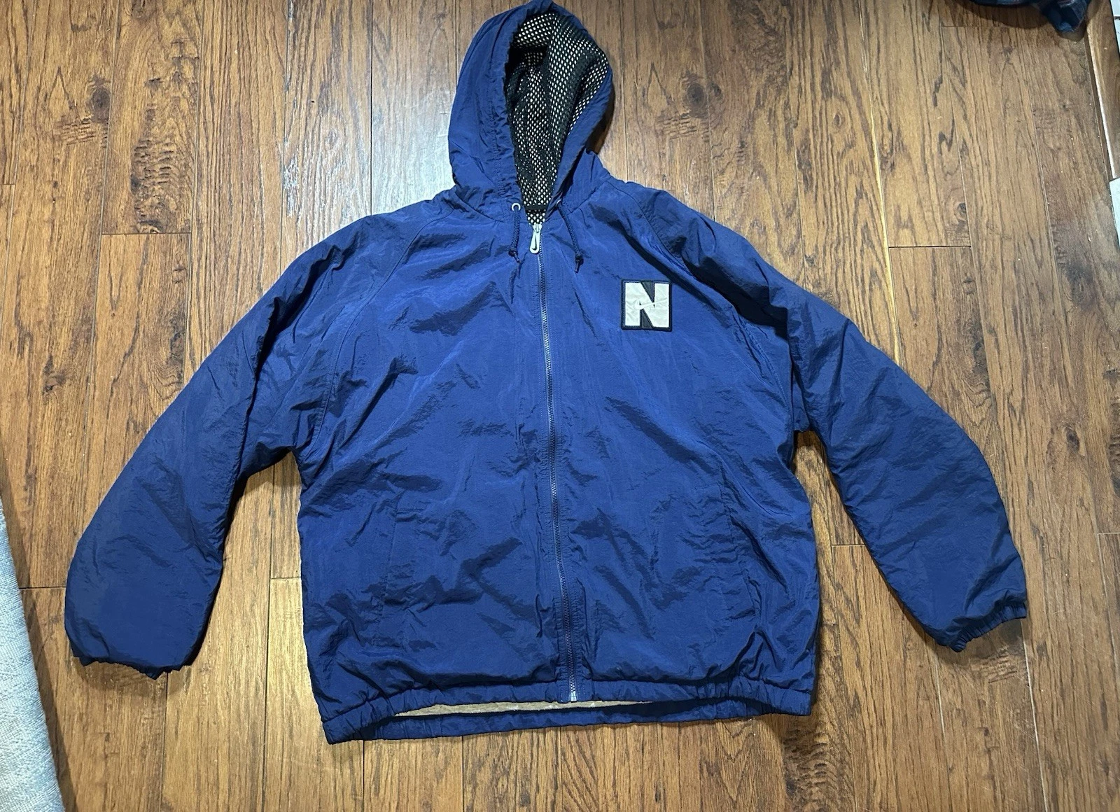 VINTAGE Nike Jacket Size XL Winter Windbreaker Blue Cool N Quilted Inner Layer