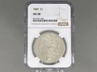 1889 MORGAN $1 Silver Dollar  NGC AU 58 8419053-028