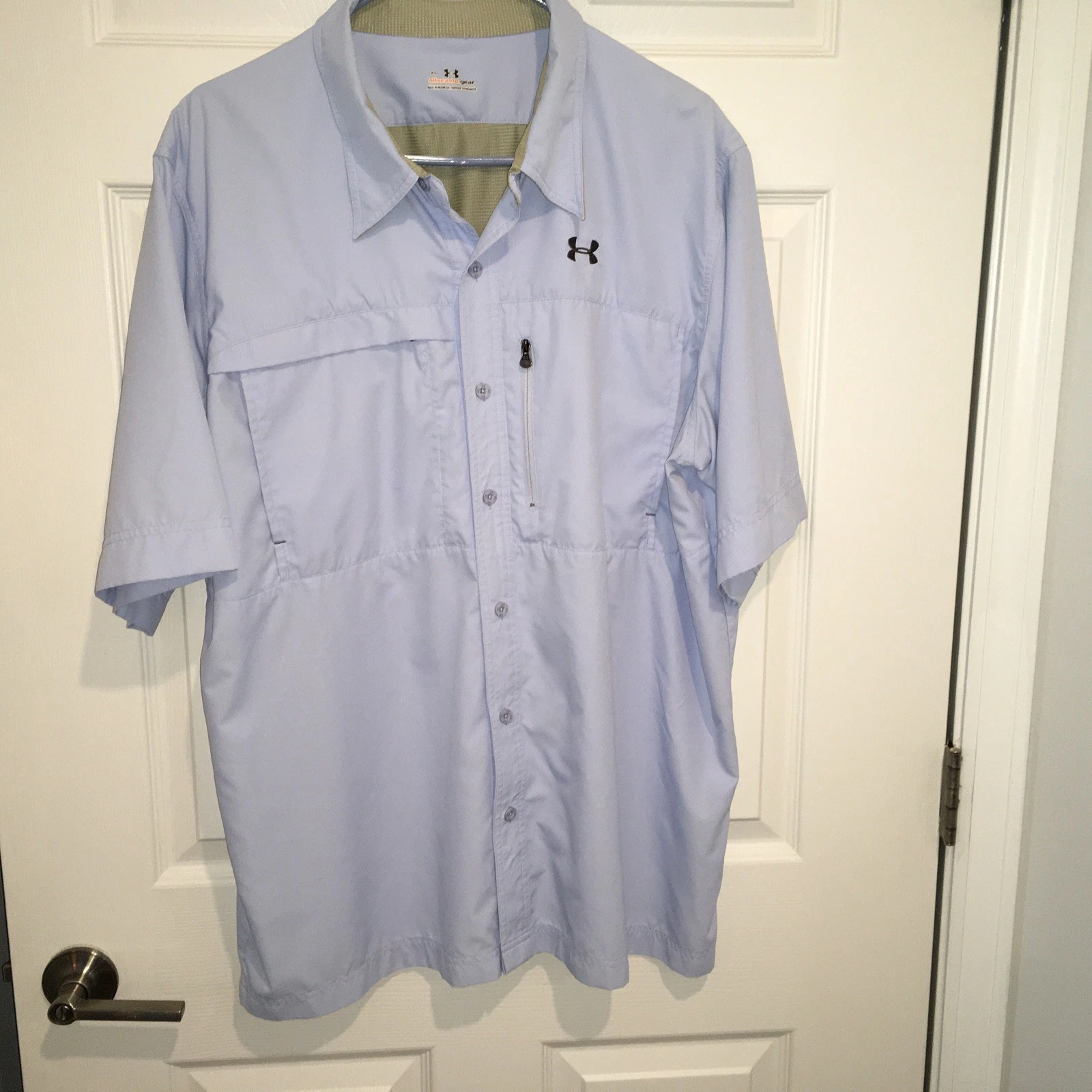 Under Armour Blue Performance Men’s Shirt Ventilation Fishing Hiking Size XL