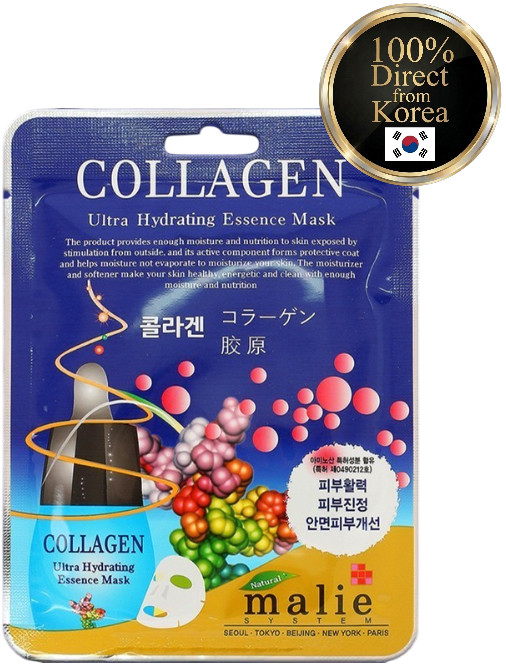 [Fresh Stock] MALIE Korean Collagen Ultra Hydrating Essence Mask Sheet 20m 100%